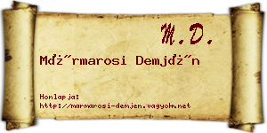Mármarosi Demjén névjegykártya